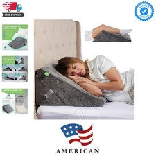 Wedge Pillows for Sleeping - Multipurpose Memory Foam Bed Support Rest  Knee...