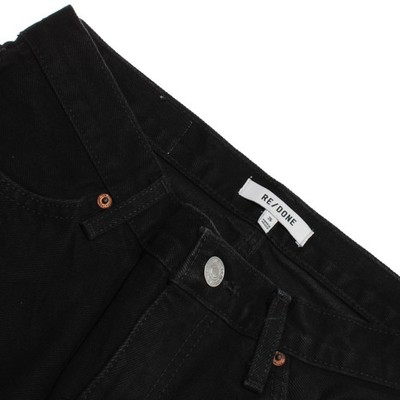 Re/Done NWT Denim Jeans Size 26 US 70s Low Rise Bell Bottom in Black 100% Cotton
