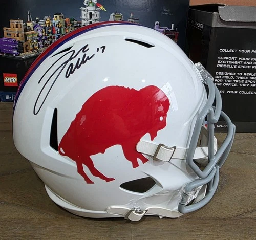 JOSH ALLEN SIGNED FULL SIZE REPLICA THROWBACK SPEED BUFFALO BILLS HELMET BECKETT