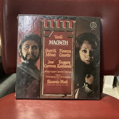 Verdi Macbeth 3 vinyl LP record box set Angel SCLX-3833 Sealed 1976 Promo MINT