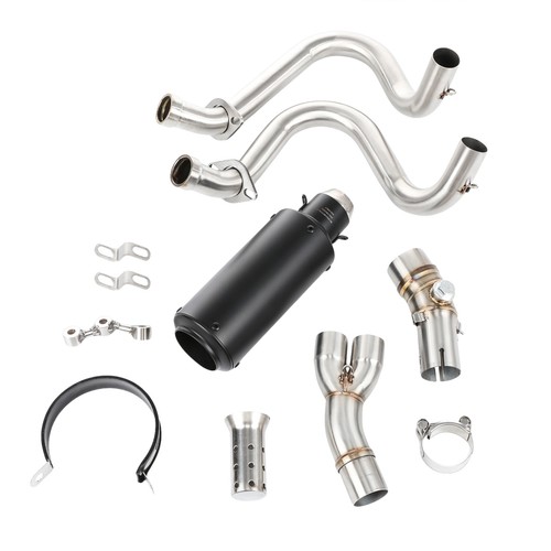 For Kawasaki Ninja 650 Z650 2012-2023 Full System Exhaust Tips Black Header Pipe - Bild 10 von 14