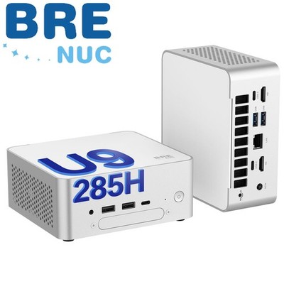 BREC Mini Desktop Game PC, Intel Core Ultra 9-285H, WiFi6E,Bluetooth5.3 Barebone
