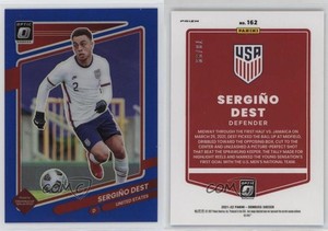 2021-22 Panini Donruss Road to Qatar Optic Blue Prizm /99 Sergino Dest #162