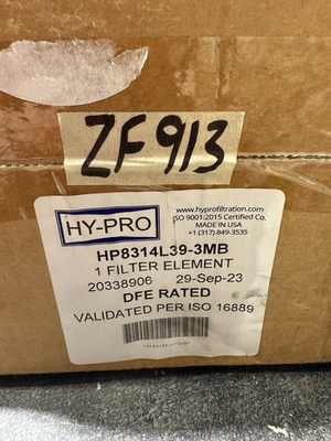 #ad #ad Hypro  HP8314L39 3MB HP8314L393MB Hydraulic Filter Element New $189.99