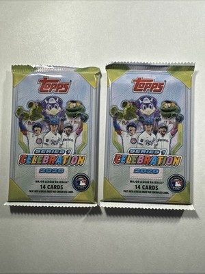 2x 2026 Topps Series 1 Celebration Baseball Factory Sealed Pack LOT 14 Cards Per