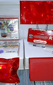 🔥🔴🔥 Nintendo 3DS FLAME RED Console Bundle Mario 3D Land + Captain Toad + Case