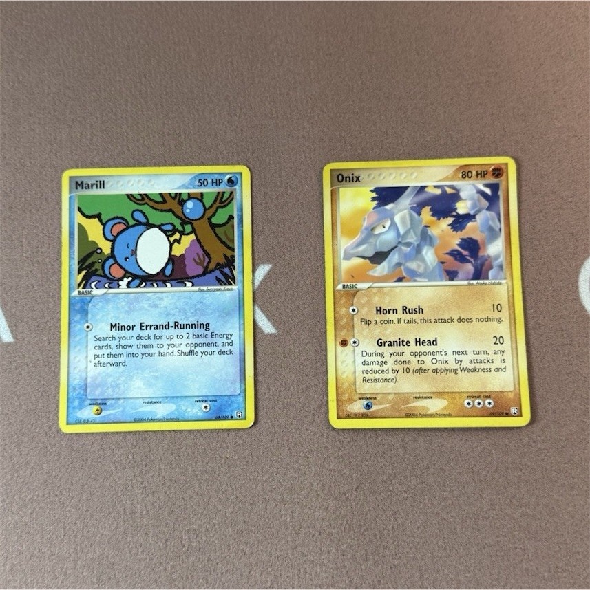 Nintendo Pokemon TCG Team Rocket Returns Marill 68/109 & Onix 69/109 Lot