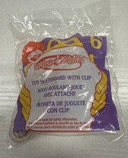 2000 McDonald's Happy Meal Toy Finger Board Toy Skateboard With Clip 6 NIP 1714