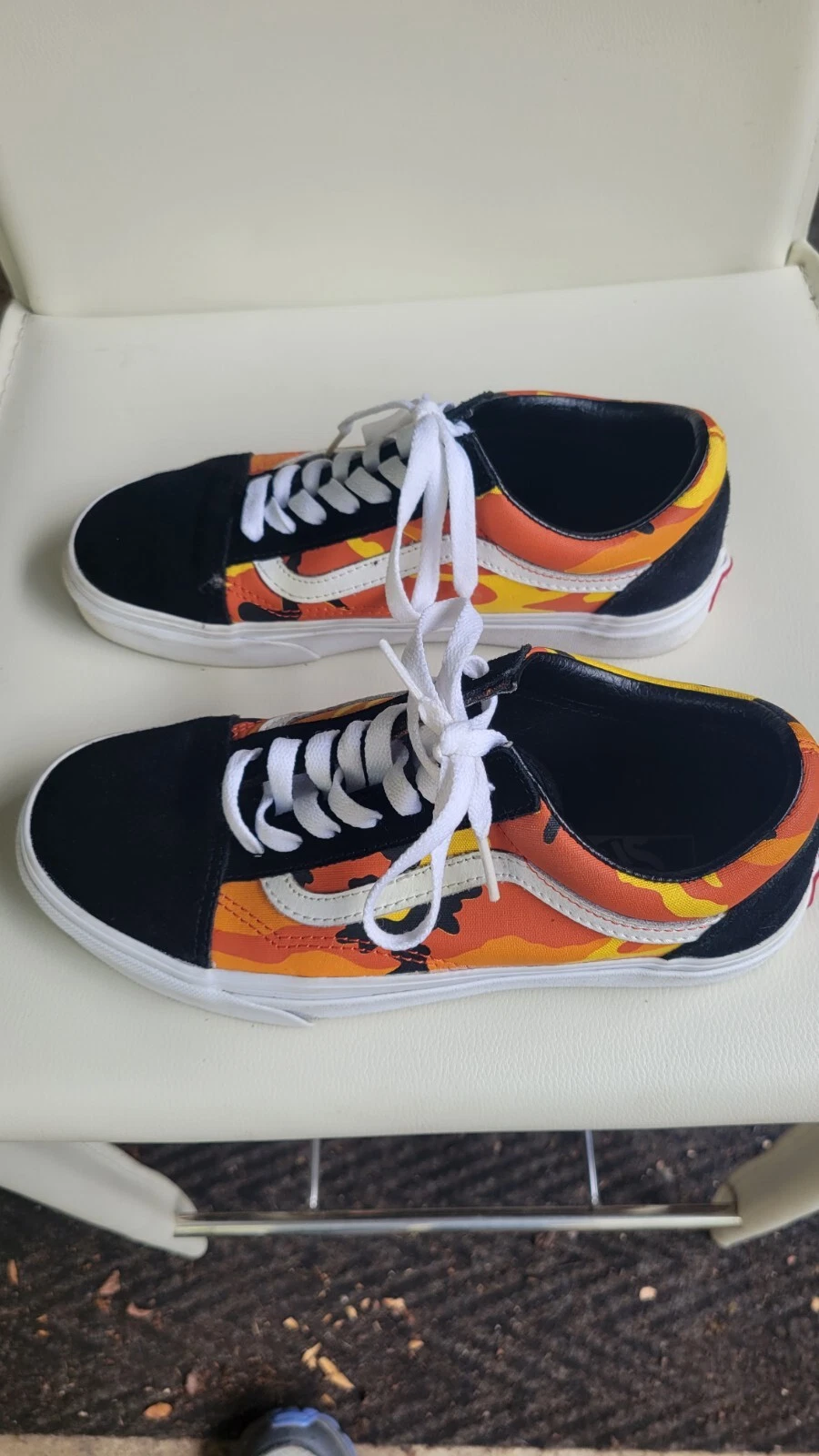Scarpe Vans unisex arancione e nero taglia 7 5 US
