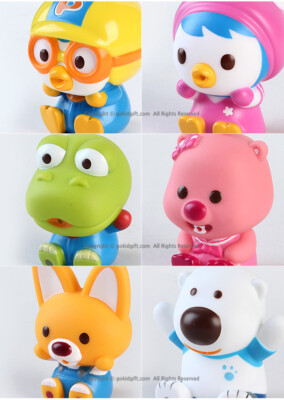 Pororo & Friends Bath Toy (6pcs) Pororo+Crong+Loopy+Eddy+Petti+