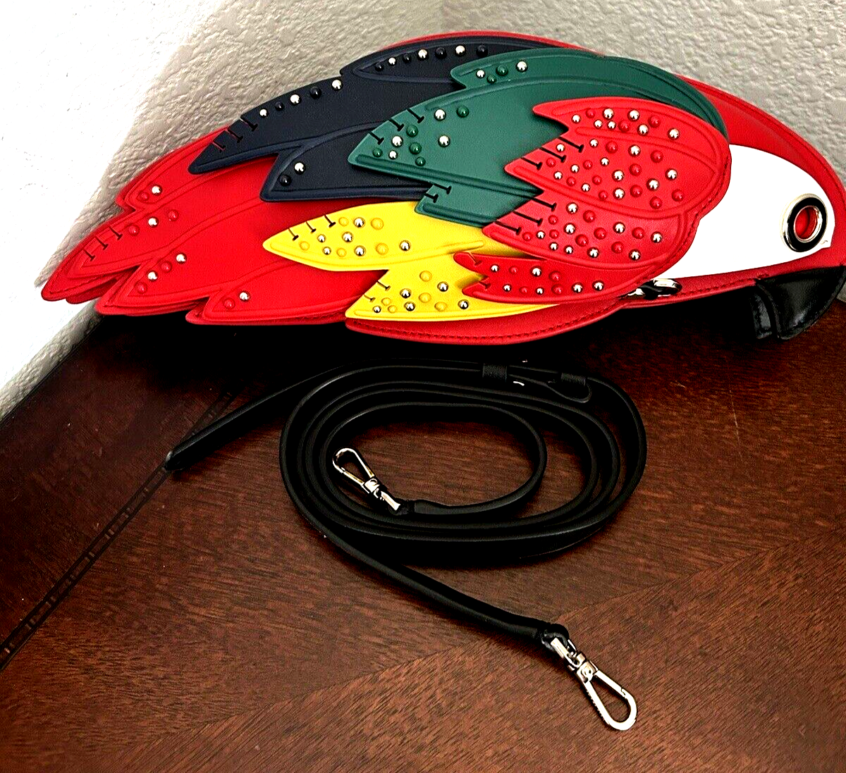 Kate Spade Rio Parrot Bird Italian Leather Crossbody Novelty