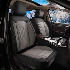 Front Car Seat Covers 2-piece Set Fit For Nissan Versa 2009-2025 Faux Leather