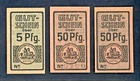 EMERGENCY MONEY - RÖTHA - 5, 2 X 50 PFENNIG NOTES - EXCELLENT CONDITION