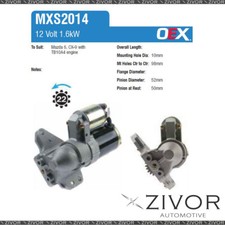 MXS2014-OEX Starter Motor 12V 22Th CCW Mitsubishi Style For MAZDA CX9, TB10A4