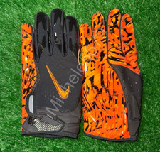 Nike NFL OBJ PE Vapor Jet 6.0 Football Gloves Black Orange Camo Size 2XL New