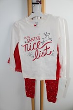 Carter's Just One Year Girls Size 3T Santa's Pajamas Sleepwear PJ's 3PC NWT