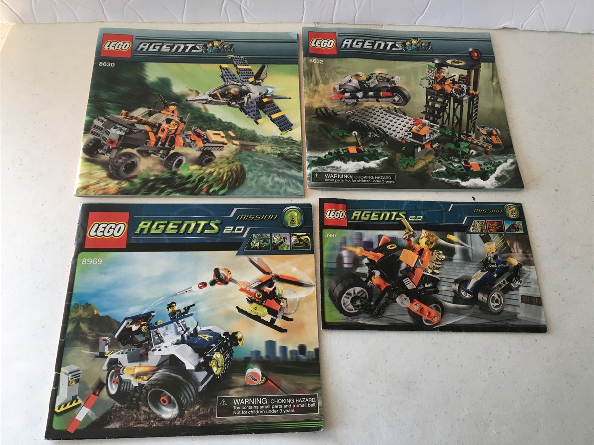 4 LEGO Agents 8630 8632 8969 8967 Instruction Manual Only No