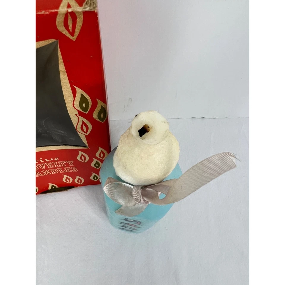 De Colección Biberón Azul Vela de Cumpleaños Mediados de Siglo Novedad Humpty Dumpty Foto 3 de 4