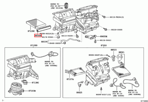 Genuine Hilux TGN10 KUN36 KUN35 KUN26 KUN25 AC A/C Pollen Cabin Air Filter Door - Picture 13 of 20