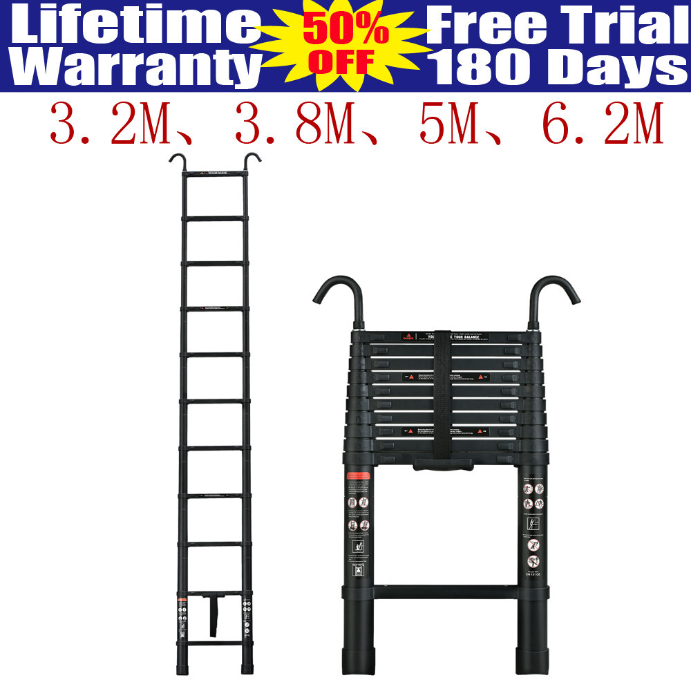 3-6M Portable Heavy Duty Multi-Purpose Iron ladder Telescopic Ladder Extendable