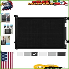 Versatile Mesh Child Safety Gate - 33" Tall, Dual Lock, Waterproof Design