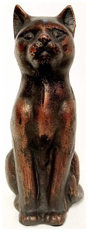 Sitting Cat Home Ornament - Cast Iron with a Hand Finished Bronze Patina - Image 2 of 4