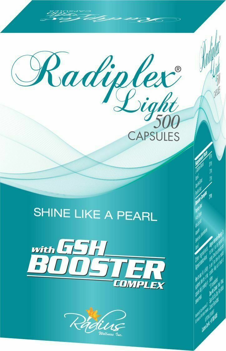 radiplex glutathione Radiplex Light 500 Mg Glutathione Capsules (Now With Gsh Booster Complex