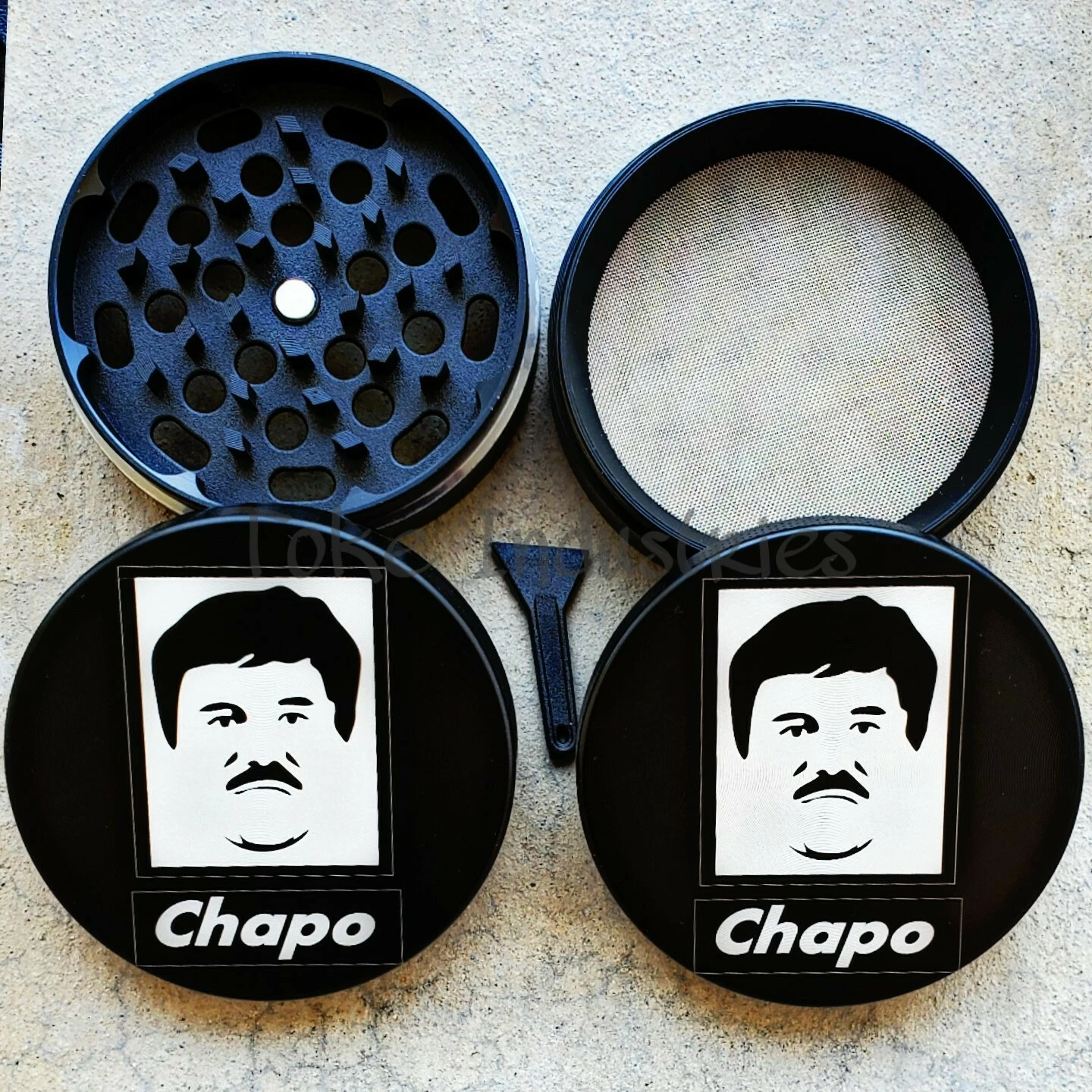 El Chapo Guzman Grinder For Cooking Herb Spices Coffee 63mm 2.5" Large Grinder