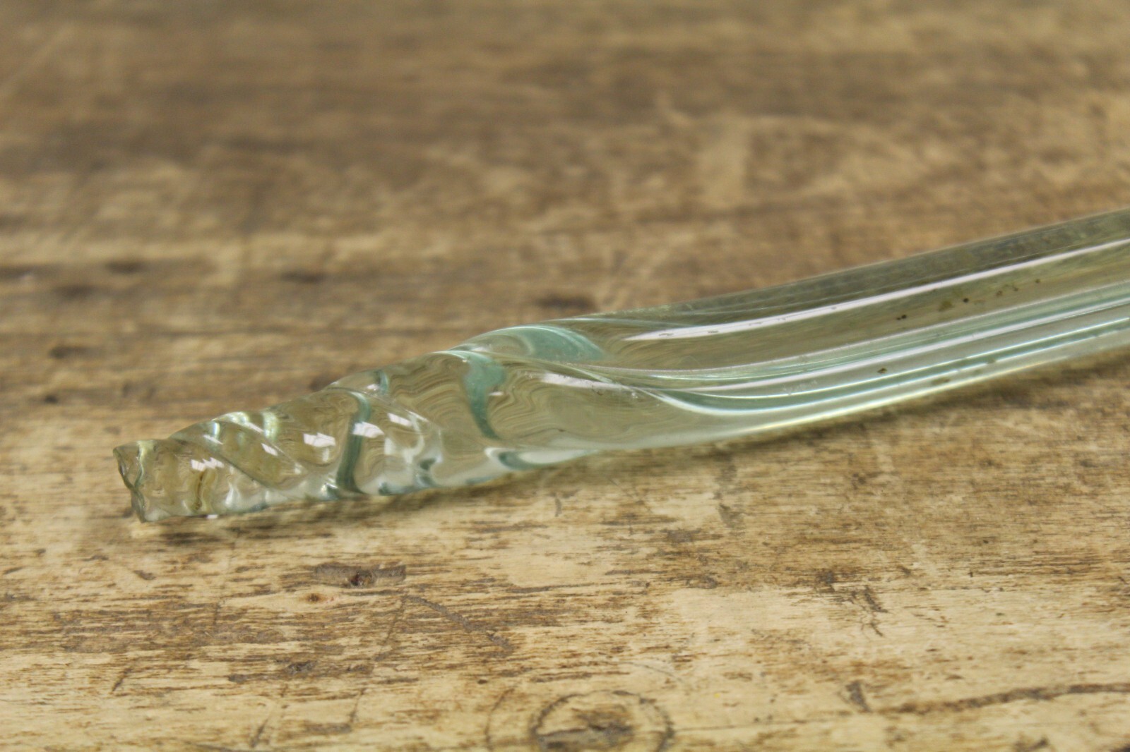 ANTIQUE Glass Walking Stick Parade Cane Hand Blown So… Gem