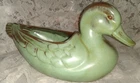 Vintage Frankoma #208 Duck Planter 11.5" Prairie Green Studio Art Pottery