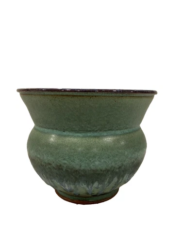 Arts and Crafts Studio Pottery Vase   Matte Green