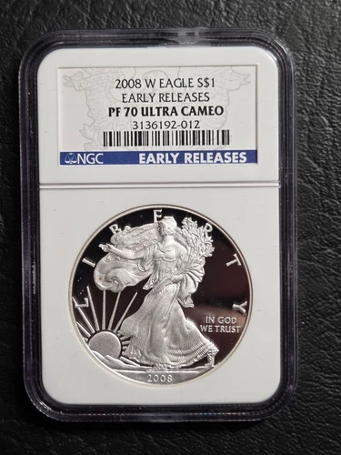 2008 W American Silver Eagle Early Releases NGC Graded PROOF 70 Ultra Cameo
