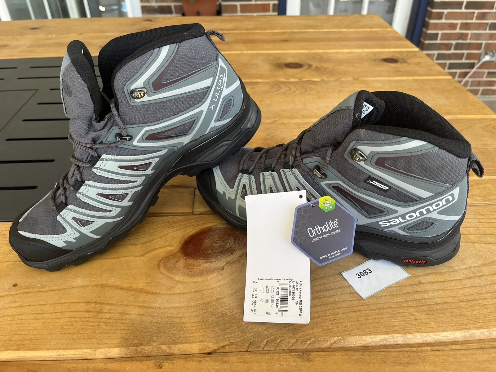 Salomon X Ultra Pioneer MID CSWP Stivali da trekking impermeabili Nero Donna 9 5