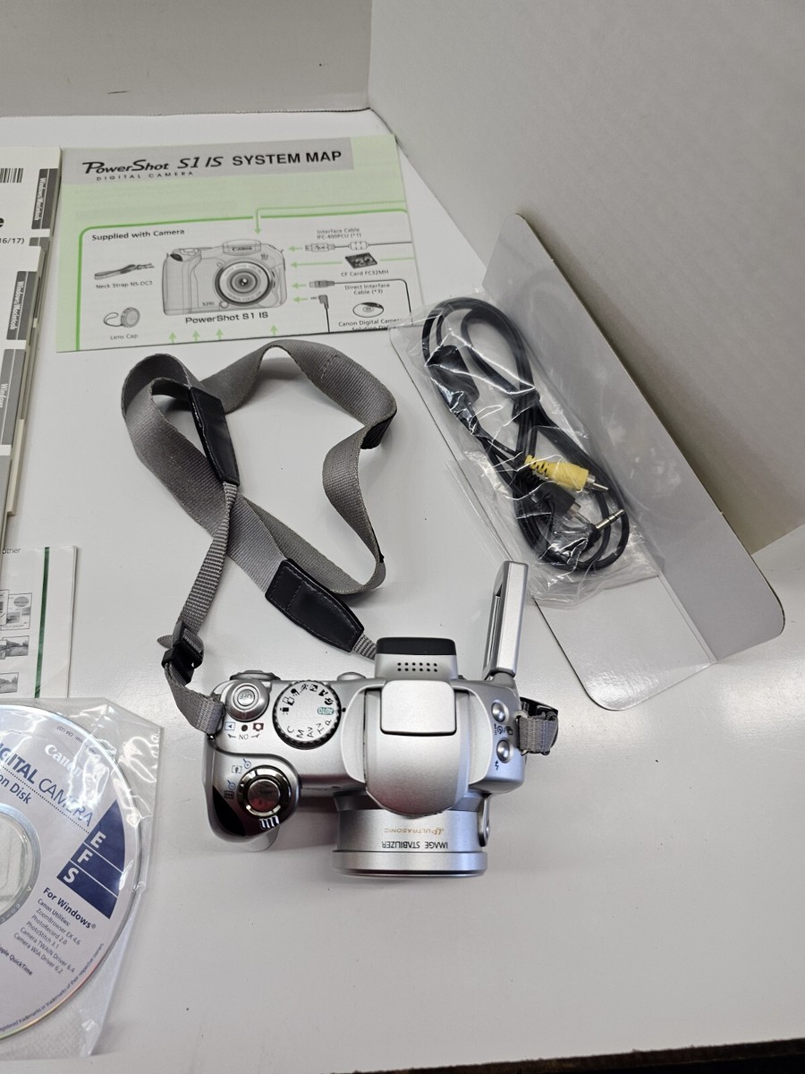 Canon PowerShot S1 IS Compact Digital Camera Boxed 3.2MP 10x