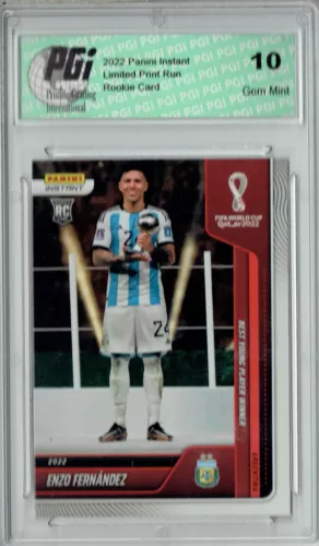 Enzo Fernandez 2022 Panini Instant #135 WC Best Young Player 1/2543 PGI 10