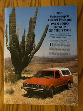 1980 Volkswagen Diesel Pickup Sales Brochure - Reprint November 1980 PV4 - Rare!