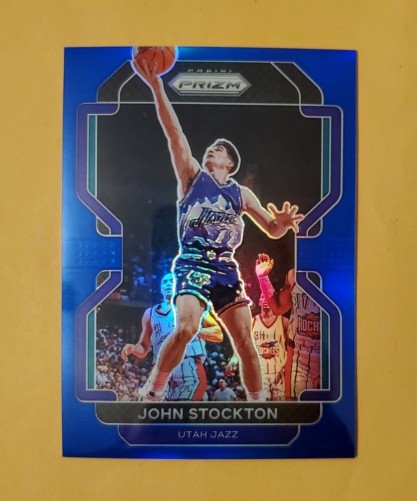 2021-22 Panini Prizm Blue Prizm /199 John Stockton #267 HOF SP