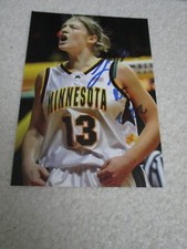 Minnesota Gophers LINDSAY WHALEN Signed 4x6 Photo BASKETBALL LYNX HOF AUTOGRAPH