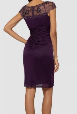 xscape beaded sheath dress THE BEAD GENERATION 20s Beaded Silk Dress with Jewel Tone Beads • Medi –  Love Street Vintage main image 1