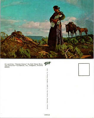 Navajo Grave Painting by Carl Oscar Borg Arizona AZ Postcard