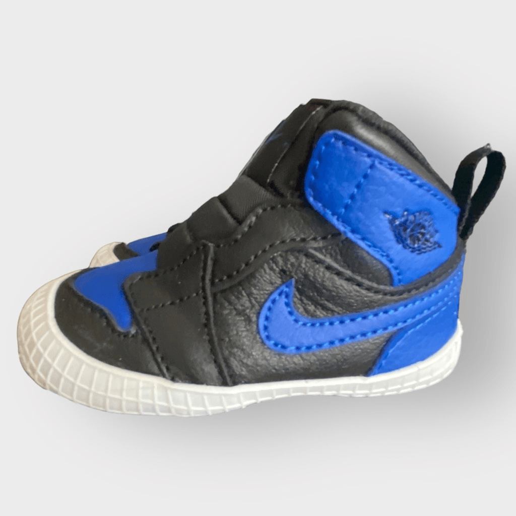 PONY Sneaker Nike Air Jordan 1 Crib Booties Royal Black AT3745 007 neonato taglia 3C nuove