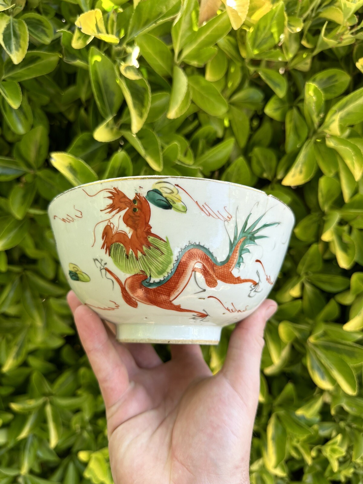 Bol Chinois & Porcelaine & Dragon & XIX