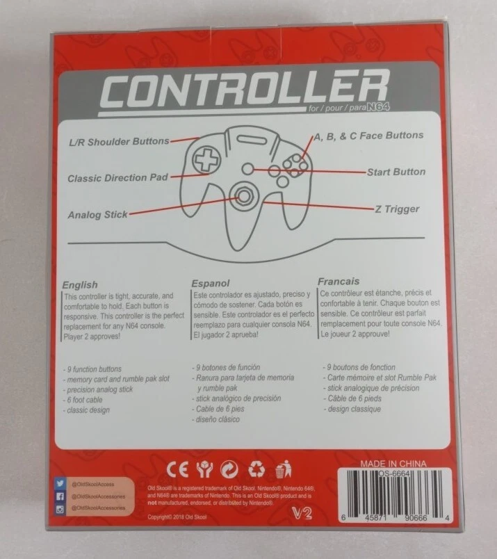 Controller Remote In Yellow For N64 Brand New OLD SCHOOL. - Image 2 of 2