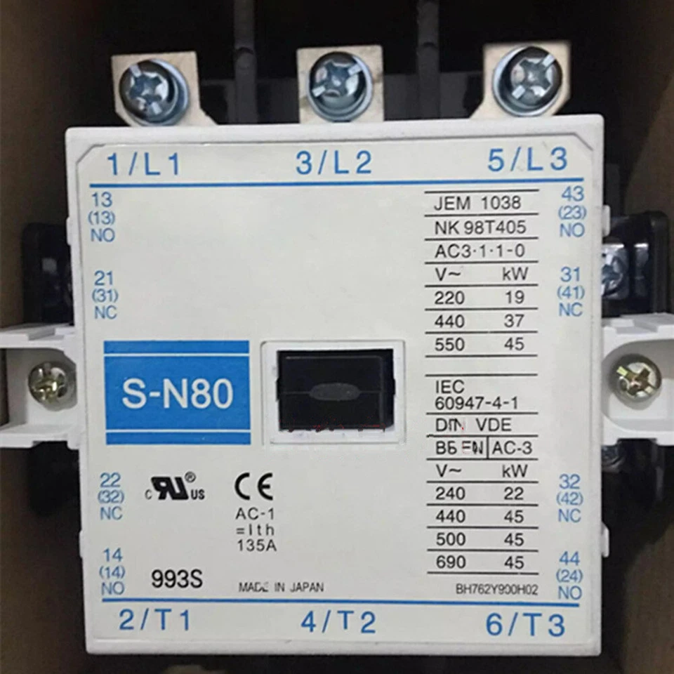 24V 36V 48V 110V 220V 380 V440V AC 2a2b (2NO2NC) Contactor S-N80 For Mitsubishi - Image 2 of 2