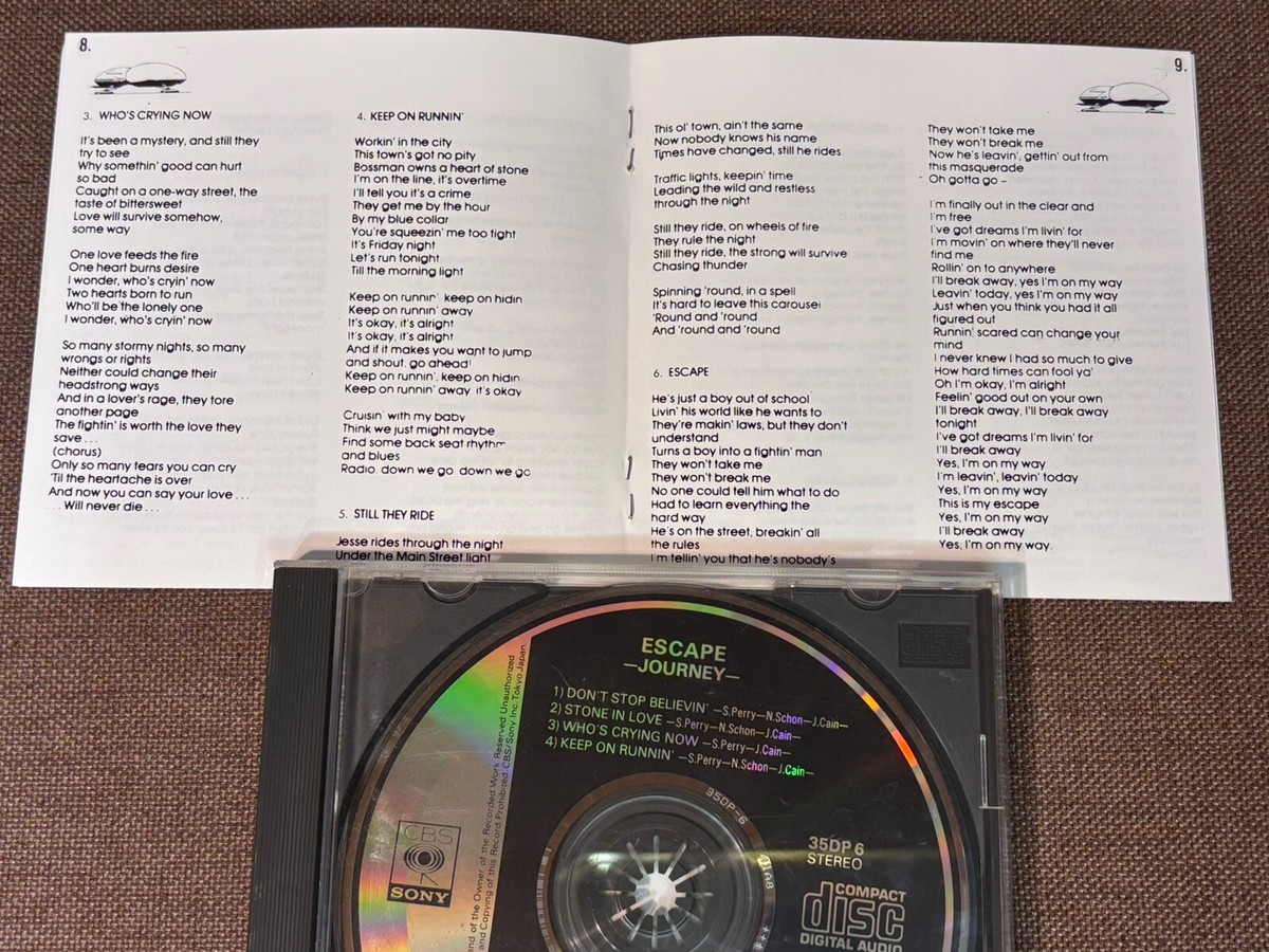 JOURNEY Escape JAPAN CD 35DP6 41A8 +++++ CSR PS 3,500 JPY