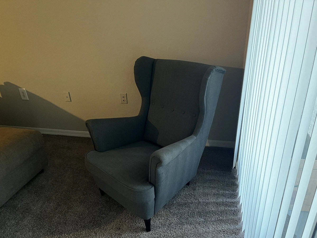 IKEA Strandmon Gray Wing Armchair eBay