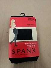 Spanx Tight End Body Shaping Tights Size C Patterned Black and Gold Shimmer