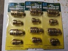 3 Packs Of One Stop Gardens #34870 6pc Garden Hose Quick Coupler Set-Brass