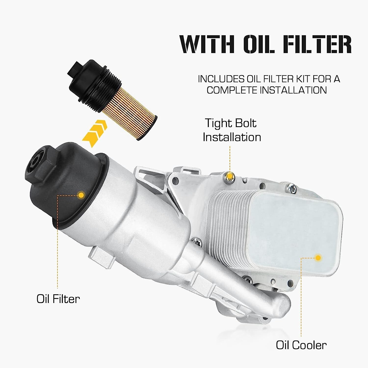 ✅ Aluminum Oil Cooler Filter Housing Assembly for Mini Cooper BMW i8 X1 X2 Works
