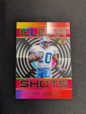 2021 Panini Illusions Clear Shots Blue #14 Barry Sanders 186/299